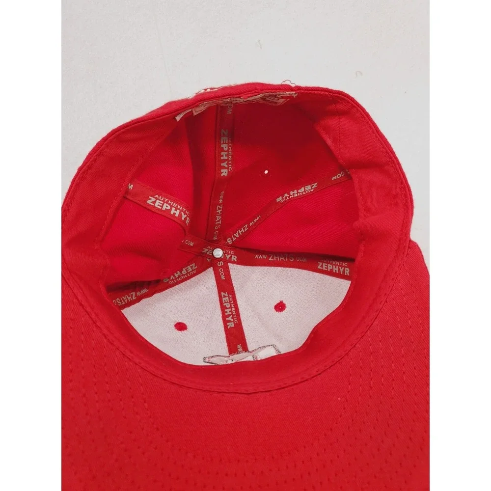 NC State Hat Cap Mens 7 1/8 Red Fitted Zephyr 32/5 Chopped Wool Flat Wide Brim